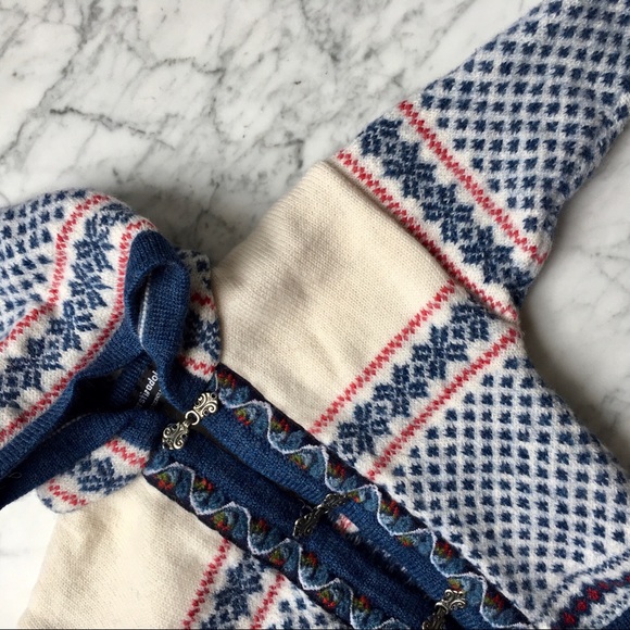 SOLD :: Vintage Nordic Swedish Hooded Wool Cardigan - Picture 4 of 7